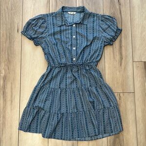 Blush brand Blue Striped Women's Dress size Medium